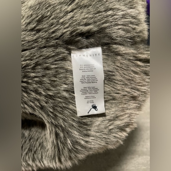 Community Anion Parka with Fur, Black, Small - Picture 5 of 9